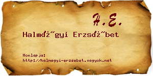 Halmágyi Erzsébet névjegykártya
